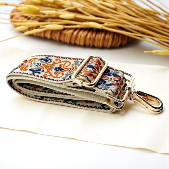 🆕 Boho Chic Embroidered Adjustable Strap For Handbag Tote Crossbody Camera Bag - Picture 8 of 10